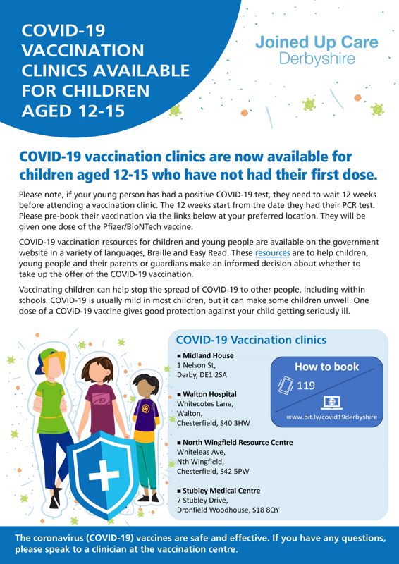 Image of COVID-19 Vaccinations for 12-15 year Olds